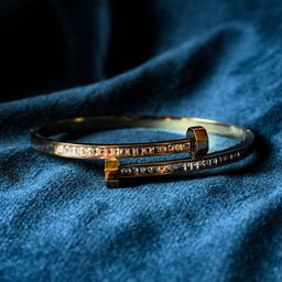 RaasRani Women Cubic Zirconia Gold-Plated Bangle-Style Bracelet-image-59