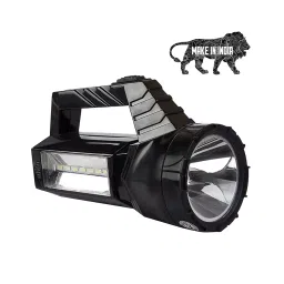 Globex 1200 mAh Solar Rechargeable LED Torch with Long Distance Flash (Black) image 3