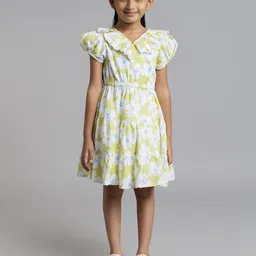 Ed-a-Mamma Print Flutter Sleeve Fit & Flare Dress-7