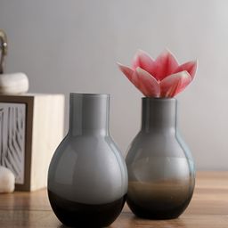 Aura Grey 2 Pieces Glass Flower Bud Vase-image-39