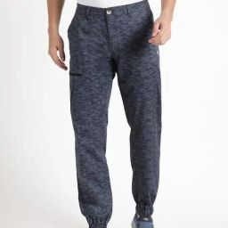 Wildcraft Navy Cotton Regular Fit Printed Joggers-picture-35