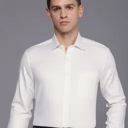 Louis Philippe Men Textured Pure Cotton Slim Fit Formal Shirt-image-39