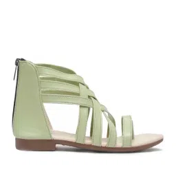 Tiny Bugs Kids Olive Green Cross Strap Sandals-picture-35