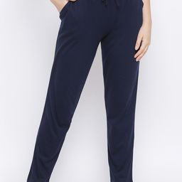 Kanvin Women Navy Blue Solid Lounge Pants-image-70