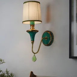 Fos Lighting Green & White Metal Contemporary Frustum Shaped Wall Lamp-image-7