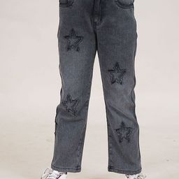 KiddoPanti Girls Jean Flared Acid Wash Mid-Rise Stretchable Jeans-image-73