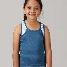 Kiddopanti Kids Blue Solid Tank Top-image-53