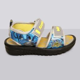 Kidsville Batman Printed Grey & Yellow Floater Sandals-image-97