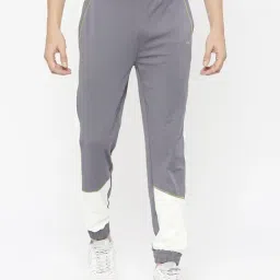 Fitz Charcoal Slim Fit Colour Block Joggers-image-7
