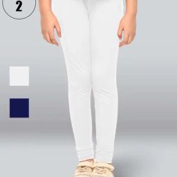 Lyra Kids Blue & White Skinny Fit Leggings (Pack of 2)-image-72