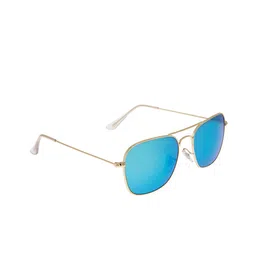 Gio Collection Men Blue Lens & Gold-toned Square Sunglasses UV Protected Lens GM3136C04-image-49