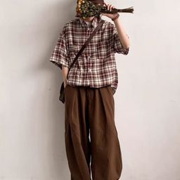StyleCast x Revolte Men Oversized Fit Tartan Checked Cutaway Collar Cotton Casual Shirt-image-33