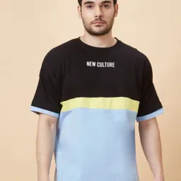 Globus Black Relaxed Fit Cotton Sports T-Shirt-image-51