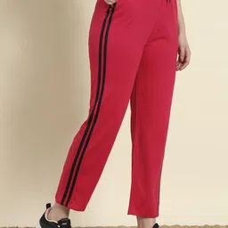 FIT N FAME Set of 3 Women Black & Red Fit Track Cotton Pyjamas-image-75