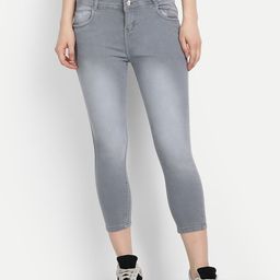 BROADSTAR Women Grey Slim Fit Heavy Fade Stretchable High Rise Jeans-picture-34