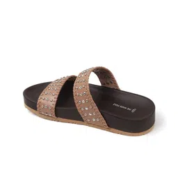 THE WHITE POLE Women Lightweight Open Toe Slip On Flats image 5