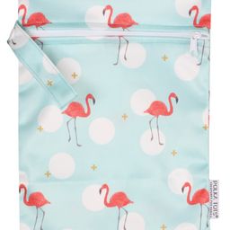 POLKA TOTS Waterproof & Reusable Wet Dry  Diaper Bag with Zipper for Travel Toiletries (30 x 40 CM Flamingo)-image-5