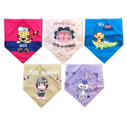 DOMENICO Colorful Bandana Drool Bibs 100% Cotton Double Layer Adjustable (Colour & Print May Vary)-image-27