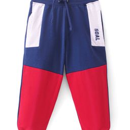 Babyhug Cotton Terry Knit Cut & Sew Design Full Length Lounge Pant with  Text Print - Multicolour-picture-13