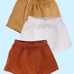 Kiddopanti Pack Of 3 Solid Boxer Shorts - Multi Color-image-99