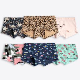 Ariel Cotton Blend Pack Of 6 Camouflage & Leopard Printed Hipsters - Multi Colour-image-47