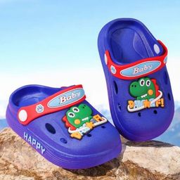 PASSION PETALS Perforated Clogs With Baby Dinosaur Charms - Blue-10
