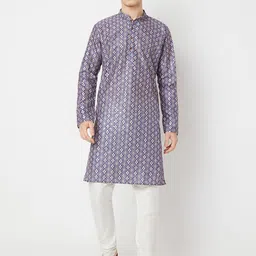BELLAZO Ethnic Motifs Printed Mandarin Collar Kurta-17