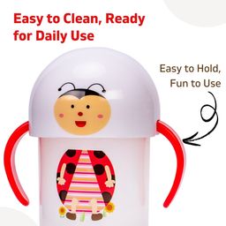 Adore SPINHX Duck Bill/ Hard Spout Sipper with Twin Handle & Hygiene Cap- 250ml- Red image 3