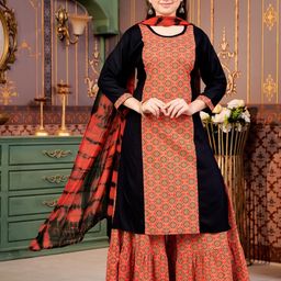 Mom&Bae Women Grey Melange Kurtas-image-28