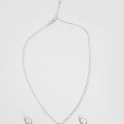 Daizy Girls Stones-Studded Heart Necklace and Earrings-image-45