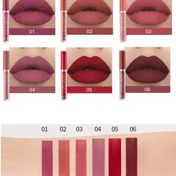 Adbeni Set Of 6 Handaiyan Liquid Matte Lipstick - 2.5 ml Each - Shade 01 02 03 04 05 06 image 3