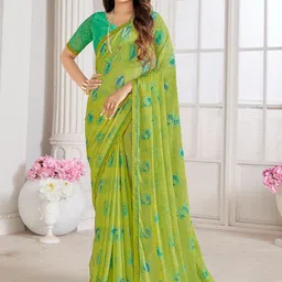 MiteraBeads and Stones Ethnic Motifs Printed Saree With Unstitched Blouse Piece-image-75