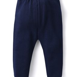 Babyhug Knitted Full Sleeves Front Open Sweater Set With Reindeer Design - Navy Blue image 5