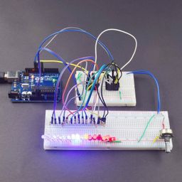Make a Pattern with 16 Leds using HC595 shift Register interfacing with Arduino Uno- KT938Make a Pattern with 16 Leds using HC595 shift Register interfacing with Arduino Uno- KT938 image 1