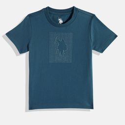 U.S. Polo Assn. Kids Boys Textured Pure Cotton T-shirt-picture-18