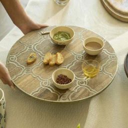 Ellementry Inlak Brown Wood Lazy Susan-image-5