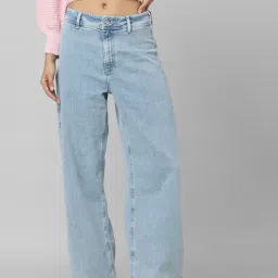 Only Light Blue Wide High Rise Jeans-image-13