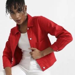 Campus Sutra Red Cotton Jacket-16