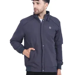 Dollar Slate Grey Regular Fit High Neck Jacket-image-91