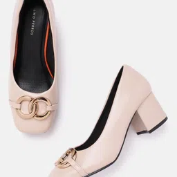 Lino Perros Women Chain Detail Block Heel Pumps-0