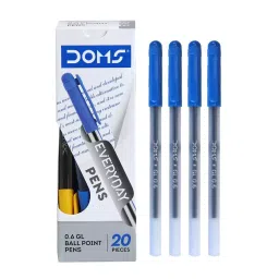 Doms DF Everyday 0.6 GL Blue Ball Pen (Pack of 5 Box)-picture-10
