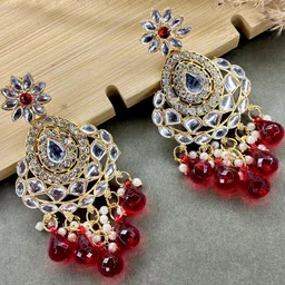 MONKDECOR Women Red Earrings-image-22