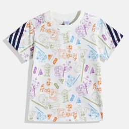 ADIDAS Kids I SW YJ Star Wars Printed Pure Cotton T-Shirt-10