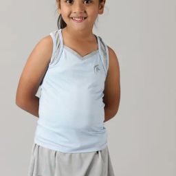 Kiddopanti Kids Light Blue Solid Tank Top-image-101