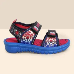 Kidsville Spiderman Printed Navy & Red Floater Sandals-image-38