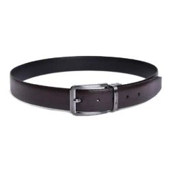 BELWABA Black & Brown Formal Reversible Leather Belt for Men-image-94