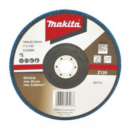 Makita 180 mm Z120 Grit Zirconia Aluminum Flap Grinding Disc, D-63856-image-67