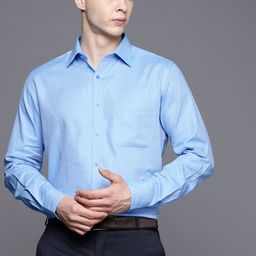 Raymond Men Slim Fit Pure Cotton Self Design Formal Shirt-image-36