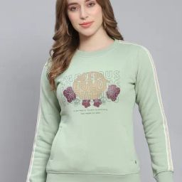 Monte Carlo Mint Cotton Graphic Print Sweatshirt-image-61