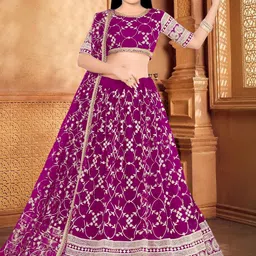 F Plus Fashion Net Semi-Stitched Lehenga Choli-picture-41